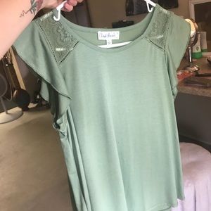 Off green shirt